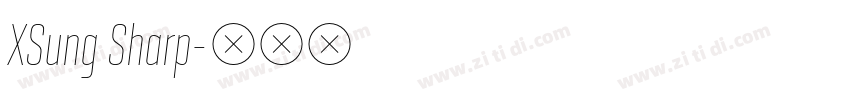 XSung Sharp字体转换
